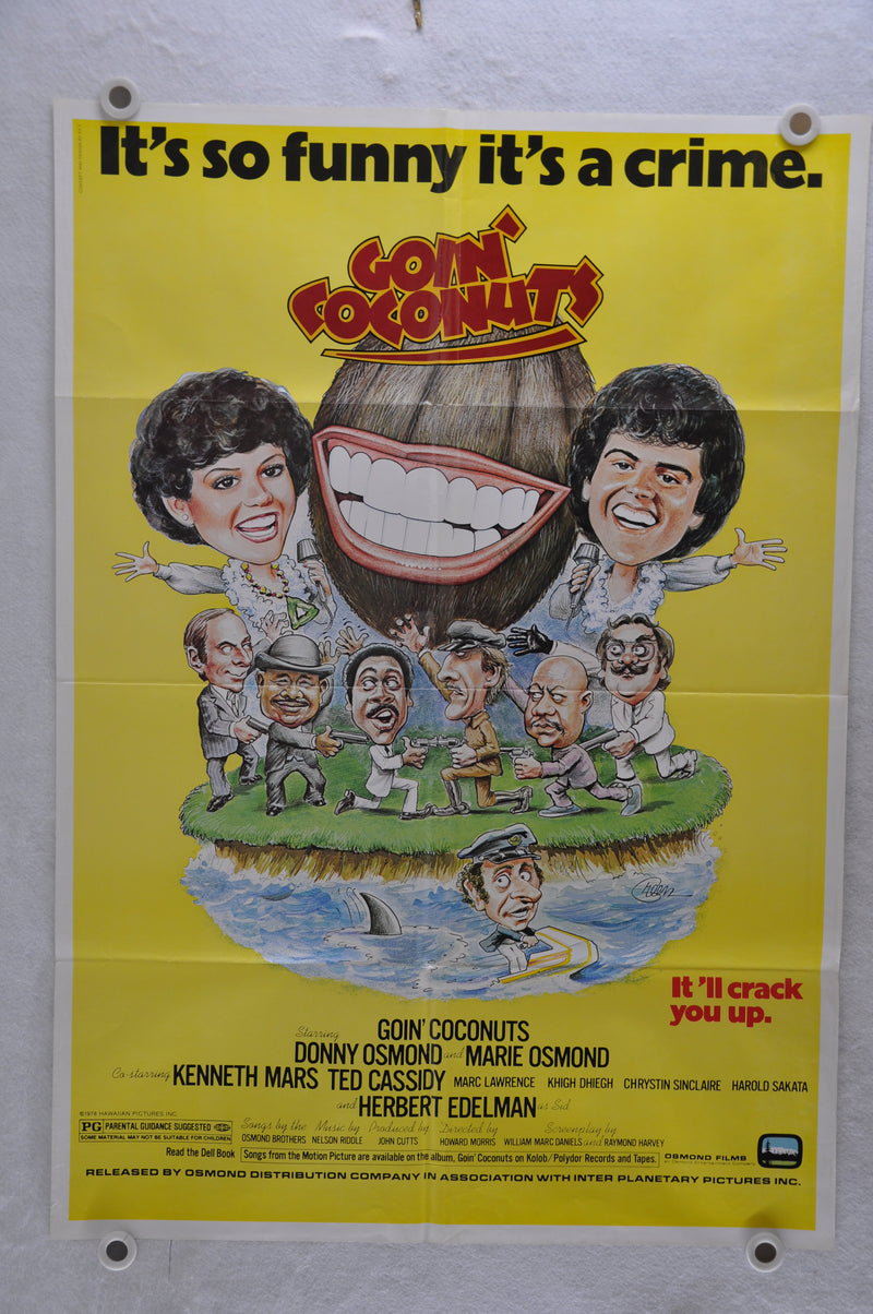1978 Goin' Coconuts Original 1SH Movie Poster Donny Osmond, Marie Osmond, Herb E   - TvMovieCards.com