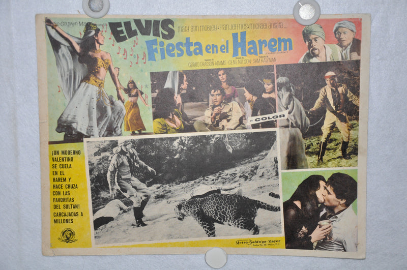 Harum Scarum 1965 Mexican Lobby Card Movie Poster Elvis Presley   - TvMovieCards.com