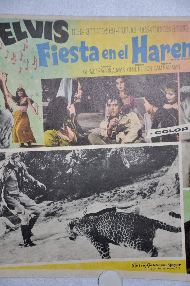 Harum Scarum 1965 Mexican Lobby Card Movie Poster Elvis Presley   - TvMovieCards.com