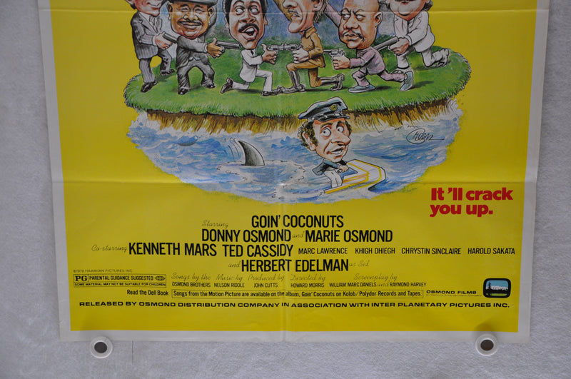 1978 Goin' Coconuts Original 1SH Movie Poster Donny Osmond, Marie Osmond, Herb E   - TvMovieCards.com