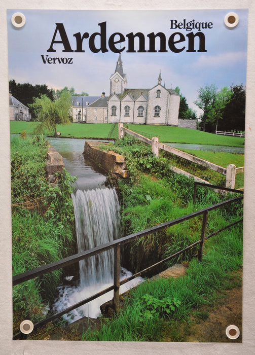 Vintage 1970s Ardennen Belgique Vervoz Belgium Tourism Travel Poster 23" x 33   - TvMovieCards.com