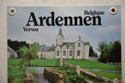 Vintage 1970s Ardennen Belgique Vervoz Belgium Tourism Travel Poster 23" x 33   - TvMovieCards.com