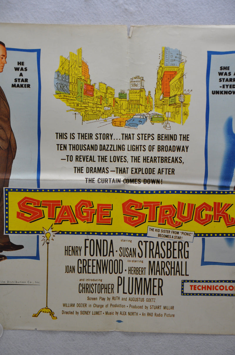 1958 Stage Struck Original Half Sheet Movie Poster Henry Fonda, Susan Strasberg   - TvMovieCards.com