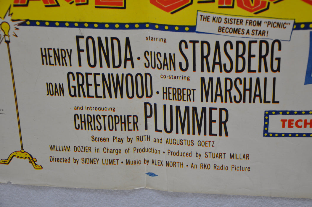 1958 Stage Struck Original Half Sheet Movie Poster Henry Fonda, Susan Strasberg   - TvMovieCards.com