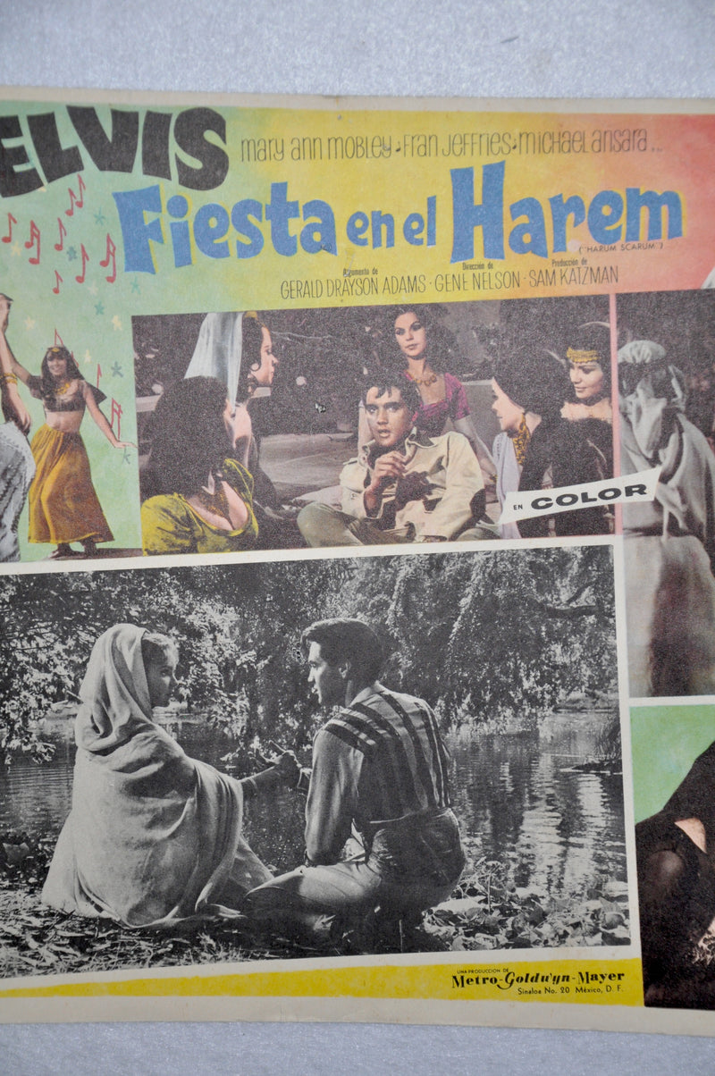Harum Scarum 1965 Mexican Lobby Card Movie Poster Elvis Presley #2   - TvMovieCards.com