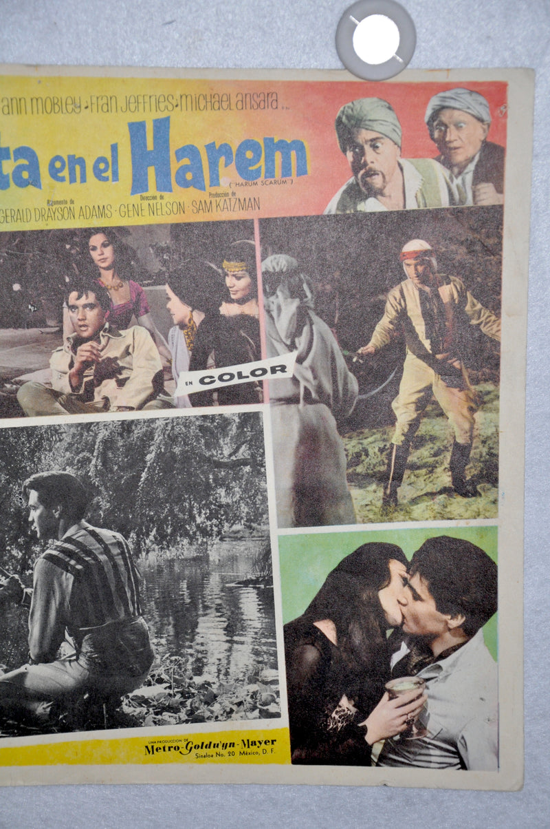 Harum Scarum 1965 Mexican Lobby Card Movie Poster Elvis Presley #2   - TvMovieCards.com