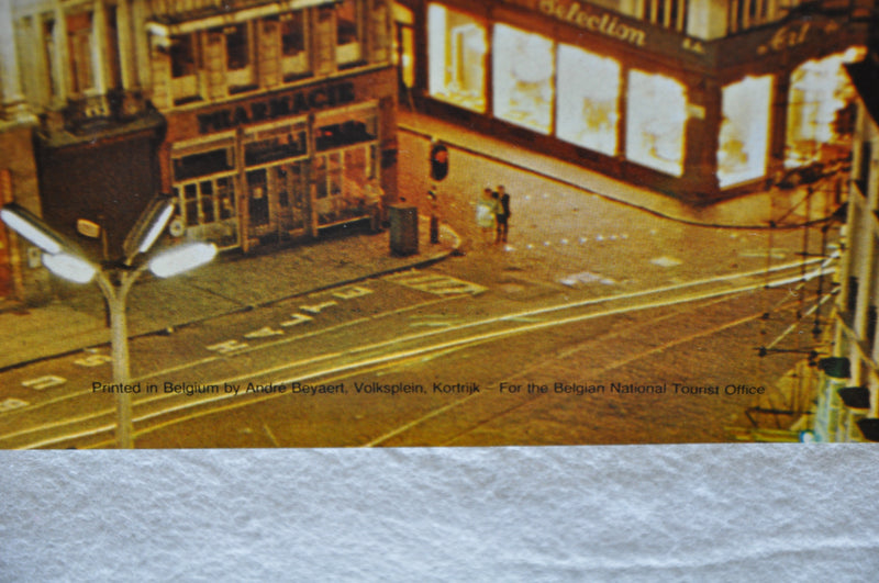 Vintage 1970s "Grand Place" Brussels Belgium Tourism Travel Poster 23" x 33   - TvMovieCards.com