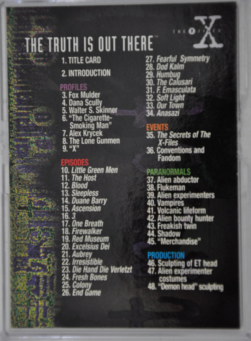 X-Files Season Two 2 Trading Base Card Set 72 Cards Topps 1996   - TvMovieCards.com