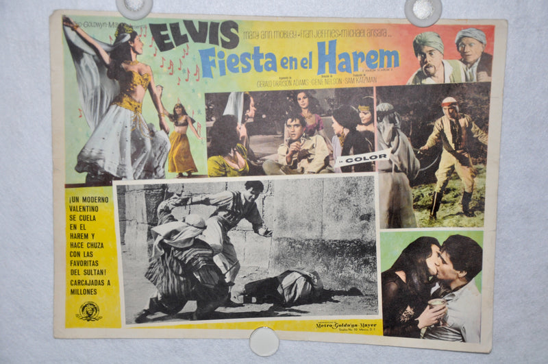 Harum Scarum 1965 Mexican Lobby Card Movie Poster Elvis Presley #3   - TvMovieCards.com