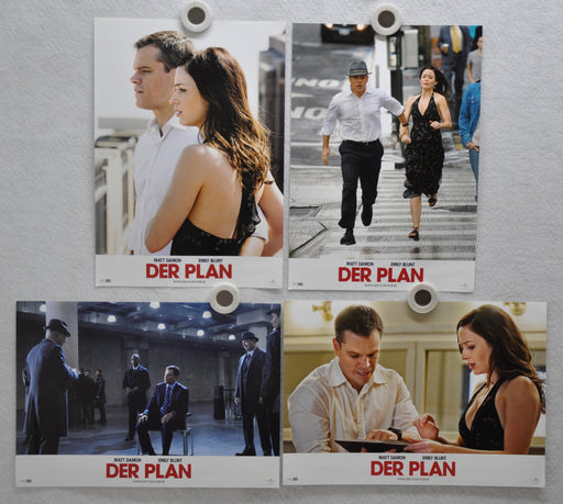 2011 The Adjustment Bureau German Lobby Card Set of 4 Matt Damon Emily Blunt   - TvMovieCards.com
