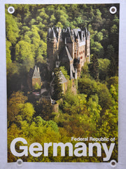 Vintage 1970s Federal Republic of Germany Castle Tourism Travel Poster 23" x 33"   - TvMovieCards.com