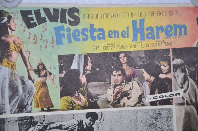 Harum Scarum 1965 Mexican Lobby Card Movie Poster Elvis Presley #3   - TvMovieCards.com