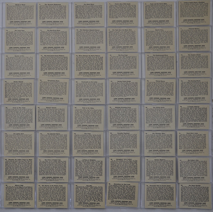 The Lone Ranger Bowman Reprint Card Set 48 Cards 1984   - TvMovieCards.com