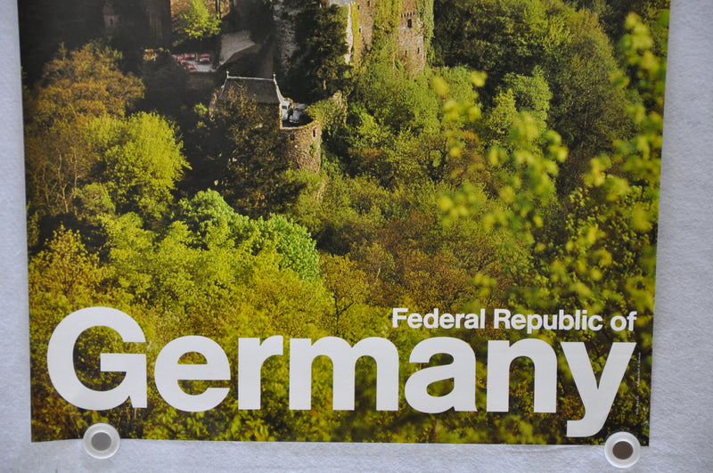 Vintage 1970s Federal Republic of Germany Castle Tourism Travel Poster 23" x 33"   - TvMovieCards.com