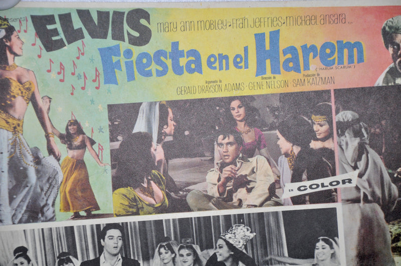 Harum Scarum 1965 Mexican Lobby Card Movie Poster Elvis Presley #4   - TvMovieCards.com