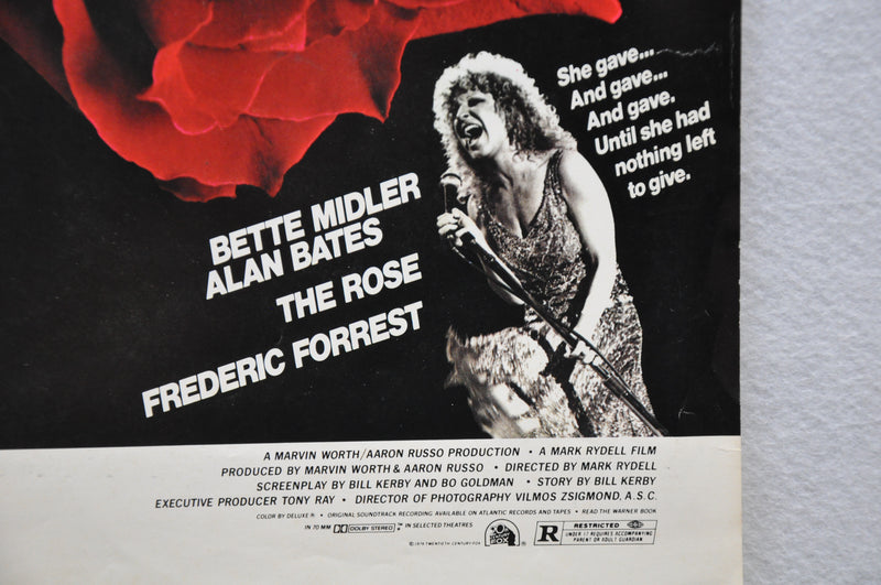 1979 Bette Midler photo "The Rose" Movie Release vintage promo print ad Bette Mi   - TvMovieCards.com