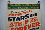 1952 Stars and Stripes Forever Original Insert Movie Poster Clifton Webb   - TvMovieCards.com