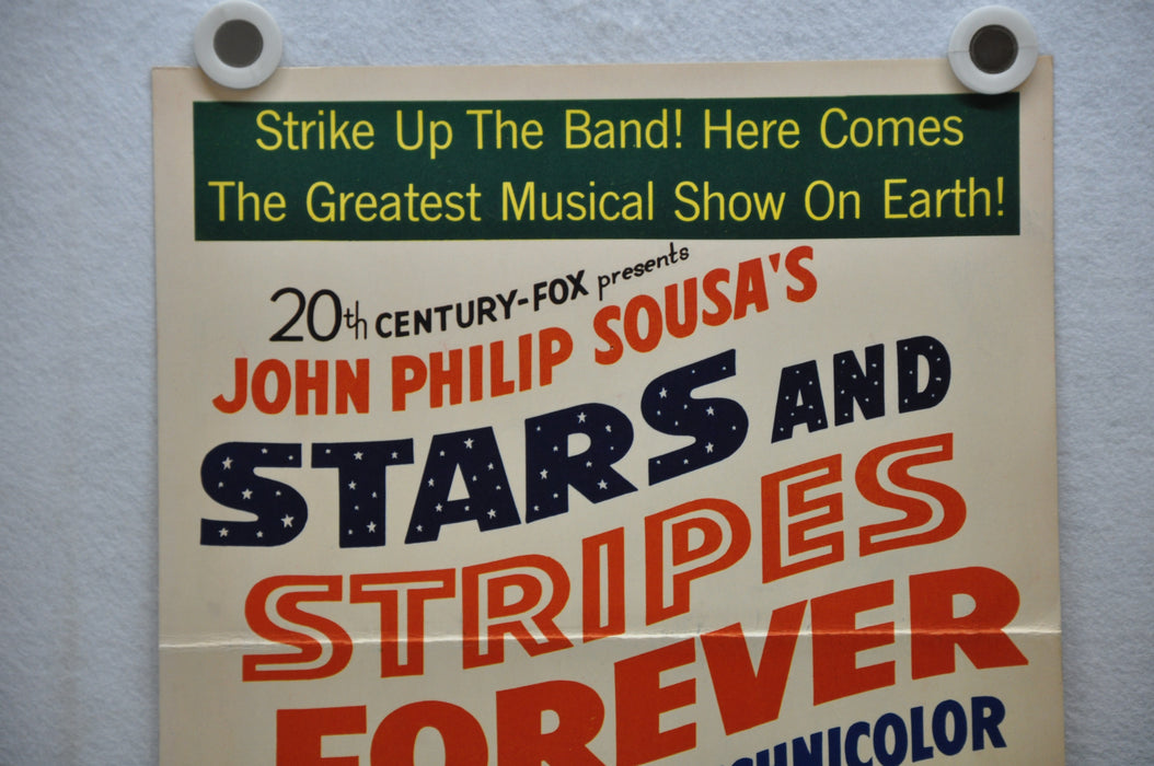 1952 Stars and Stripes Forever Original Insert Movie Poster Clifton Webb   - TvMovieCards.com