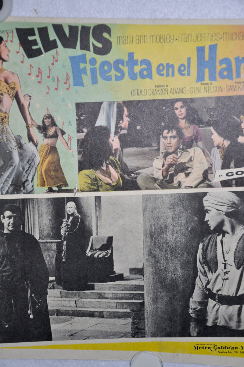 Harum Scarum 1965 Mexican Lobby Card Movie Poster Elvis Presley #5   - TvMovieCards.com