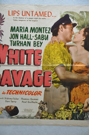 1943 White Savage Original Half Sheet Movie Poster Maria Montez, Jon Hall, Sabu   - TvMovieCards.com
