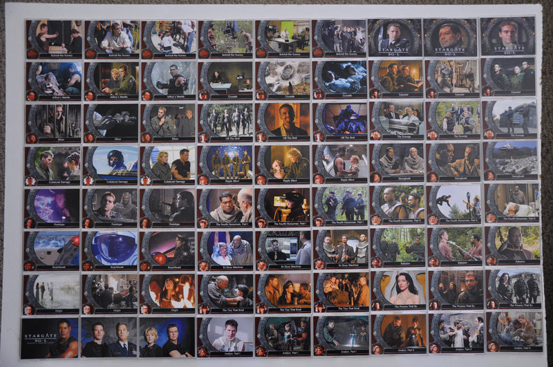 Stargate SG-1 Season Nine Trading Base Card Set 72 Cards 2007   - TvMovieCards.com