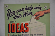 1942 "You Can Help Win This War With Ideas" WWII War Poster (22 X 34)   - TvMovieCards.com
