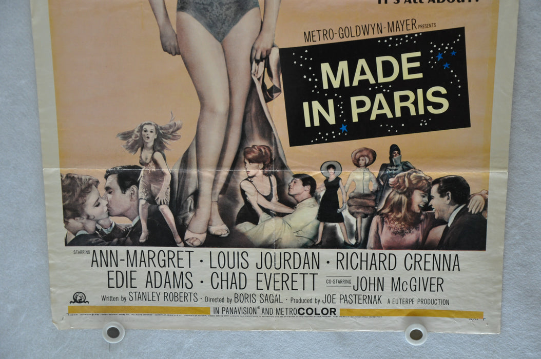 1966 Made in Paris Original 1SH Movie Poster Ann-Margret, Louis Jourdan, Richard   - TvMovieCards.com