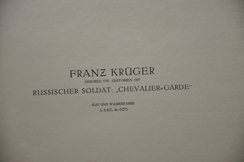 Franz Kruger (1797-1857) Russischer Soldat: Chevalier Garde Lithograph Art Print   - TvMovieCards.com