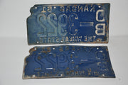 1951 Kansas License Plate Pair # OB-3922 Osbourne County Car Tag Man Cave Chevy   - TvMovieCards.com