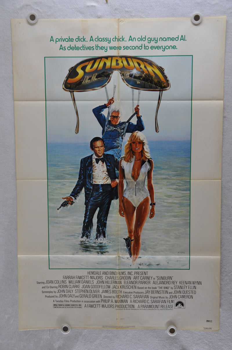 1979 Sunburn Original 1SH Movie Poster Farrah Fawcett Charles Grodin Art Carney   - TvMovieCards.com