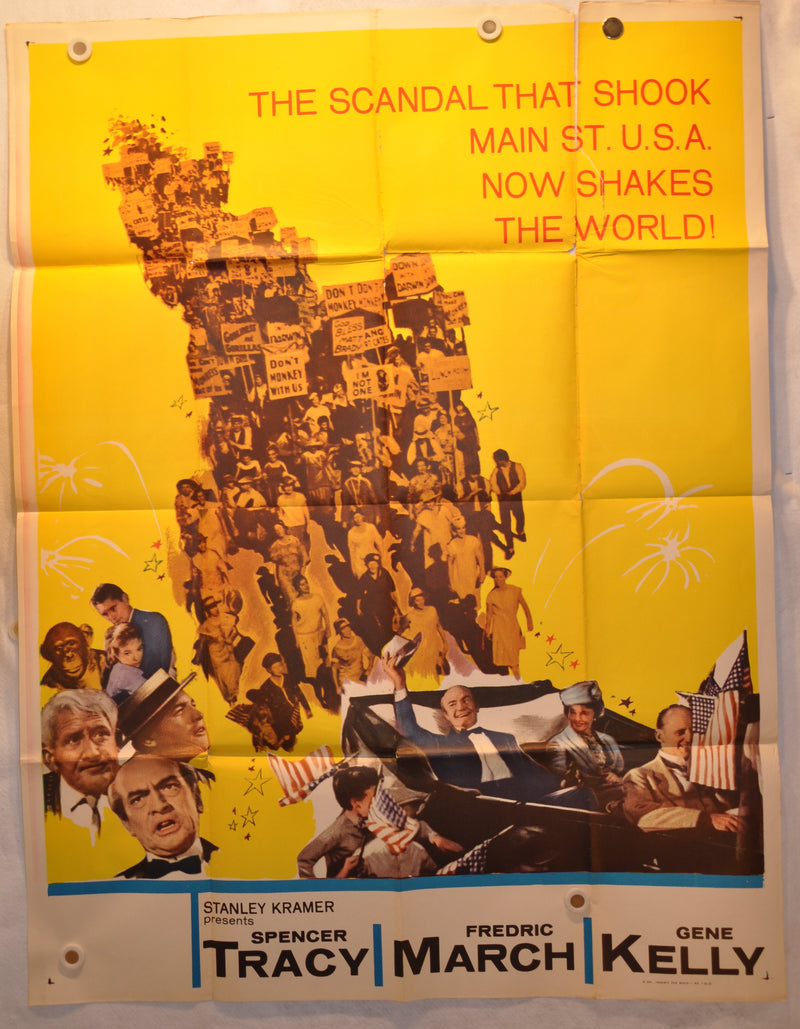 1960 Inherit The Wind Original 3SH 3 Sheet Movie Poster 41" x 54" Spencer Tracy   - TvMovieCards.com