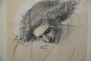 Karl Begas (1794-1854) Weiblicher Kopf Mit Fliegendem Haar Lithograph Art Print   - TvMovieCards.com