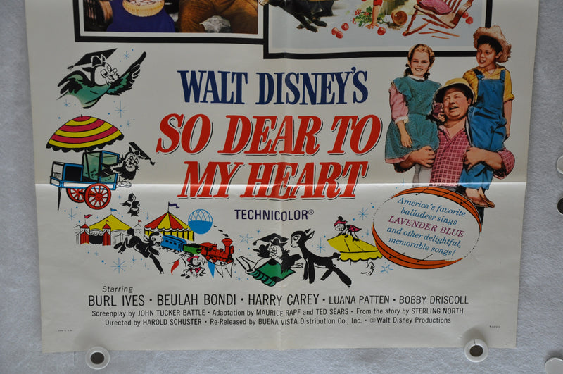 1964 So Dear To My Heart Original 1SH Movie Poster Burl Ives Beulah Bondi   - TvMovieCards.com