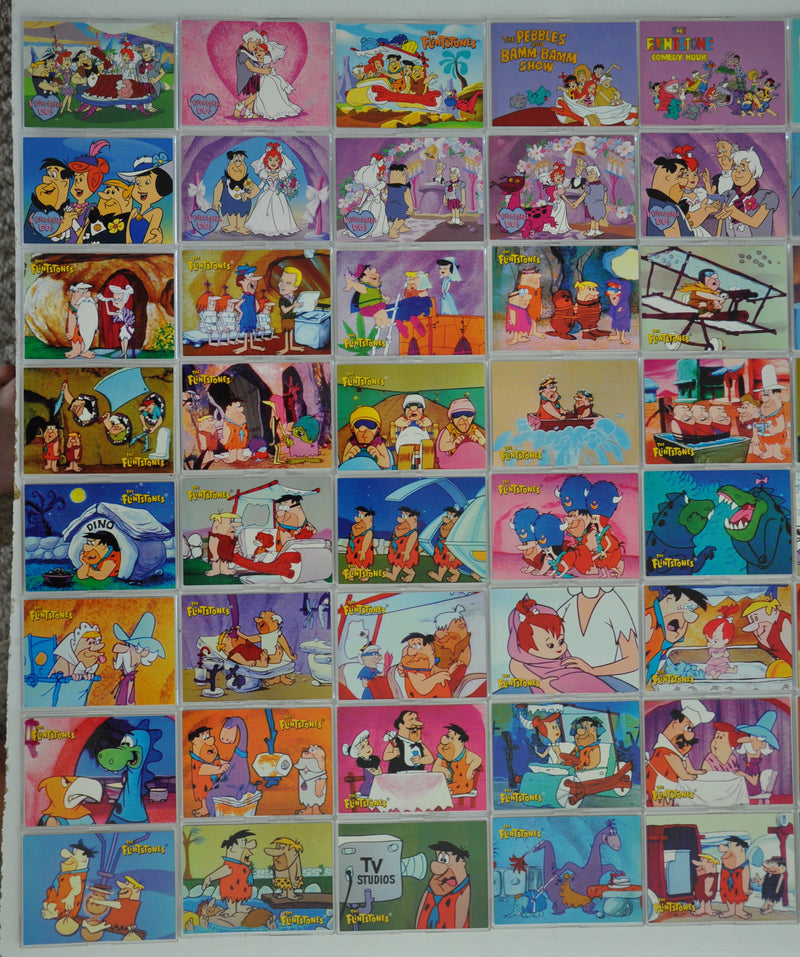 Flintstones Base Card Set 100 Cards plus 10 Whatzit Coloring Cards   - TvMovieCards.com