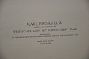 Karl Begas (1794-1854) Weiblicher Kopf Mit Fliegendem Haar Lithograph Art Print   - TvMovieCards.com