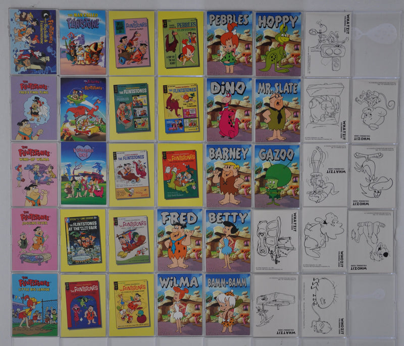 Flintstones Base Card Set 100 Cards plus 10 Whatzit Coloring Cards   - TvMovieCards.com