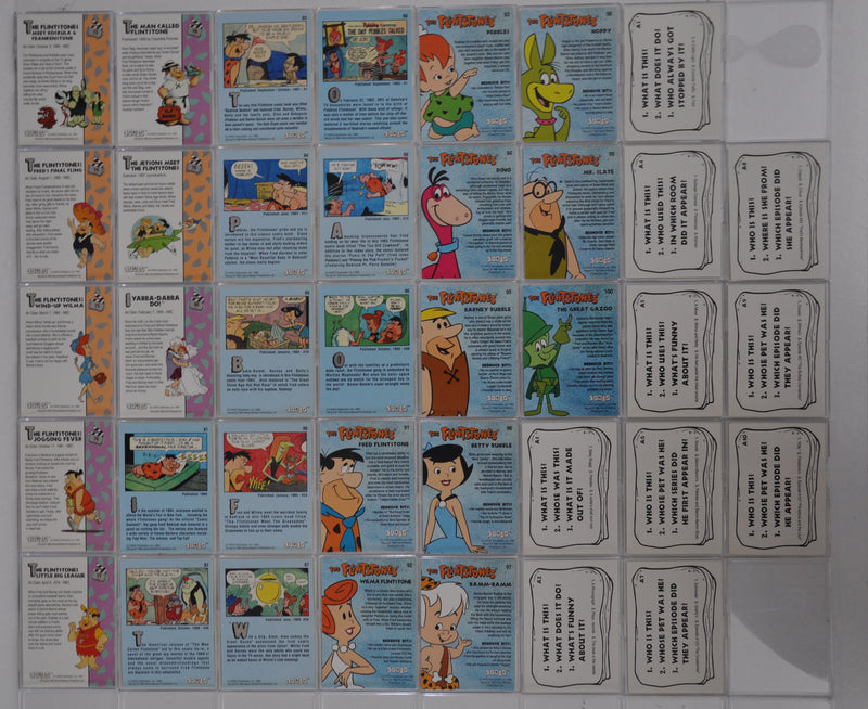 Flintstones Base Card Set 100 Cards plus 10 Whatzit Coloring Cards   - TvMovieCards.com