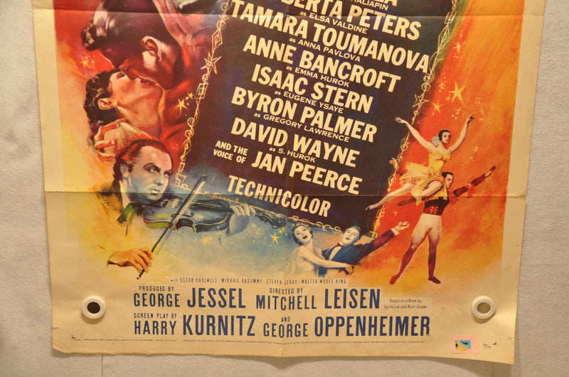 1953 Tonight We Sing! 1SH 1 Sheet Movie Poster 27" x 41" David Wayne   - TvMovieCards.com