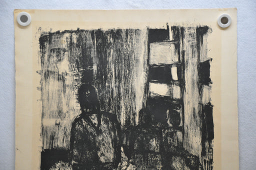 Mid Century Bernard Cathelin Abstract Lithograph of Woman Signed 3/50   - TvMovieCards.com