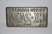 1968 North Carolina License Plate # CX-2414 Car Man Cave Chevy Ford YOM   - TvMovieCards.com