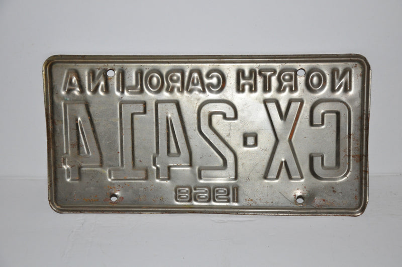 1968 North Carolina License Plate # CX-2414 Car Man Cave Chevy Ford YOM   - TvMovieCards.com