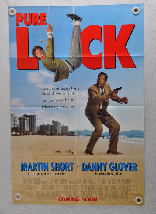 1991 Pure Luck Original 1SH Movie Poster 27 x 41 Martin Short Danny Glover   - TvMovieCards.com