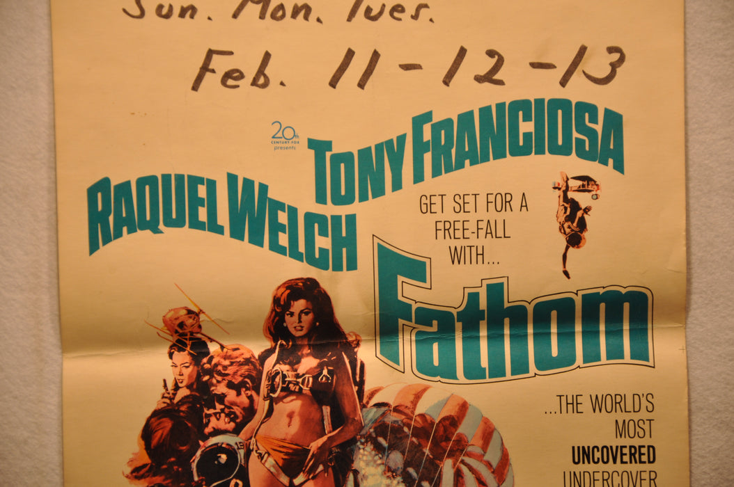 1967 Fathom Original Window Card Insert Movie Poster "14 x 22" Raquel Welch   - TvMovieCards.com