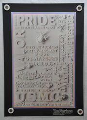 1980s Vintage US Marines Recruiting Poster "Valor, Pride" 20" x 28"   - TvMovieCards.com