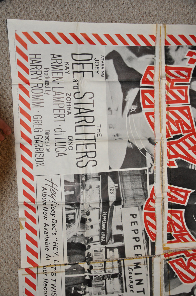 1961 Hey Let's Twist Original 4SH 4 Sheet Movie Poster 78" x 78" The Starliters   - TvMovieCards.com