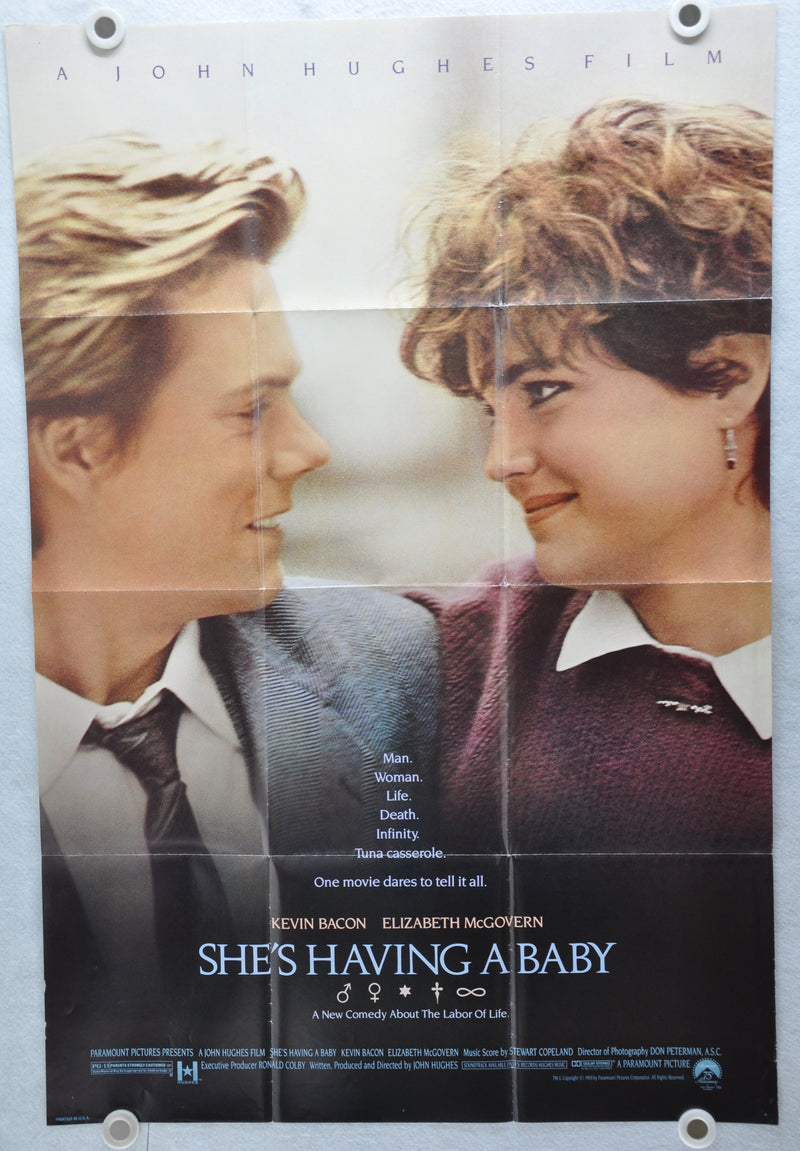 1988 Shes Having a Baby Original 1SH Movie Poster 27 x 41 Kevin Bacon   - TvMovieCards.com