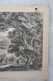 F Vander Meauten "Le Roy dans sa Calleche Accompagne des Dames" Etching Print   - TvMovieCards.com