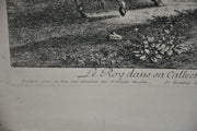 F Vander Meauten "Le Roy dans sa Calleche Accompagne des Dames" Etching Print   - TvMovieCards.com