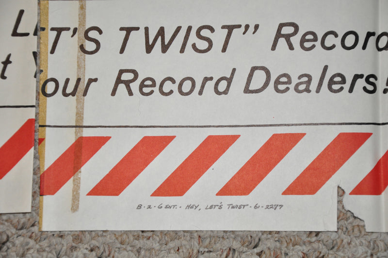 1961 Hey Let's Twist Original 4SH 4 Sheet Movie Poster 78" x 78" The Starliters   - TvMovieCards.com