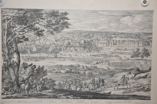 F Vander Meauten "Veue du Chasteau de Fontaine bleau du coste " Etching Print   - TvMovieCards.com